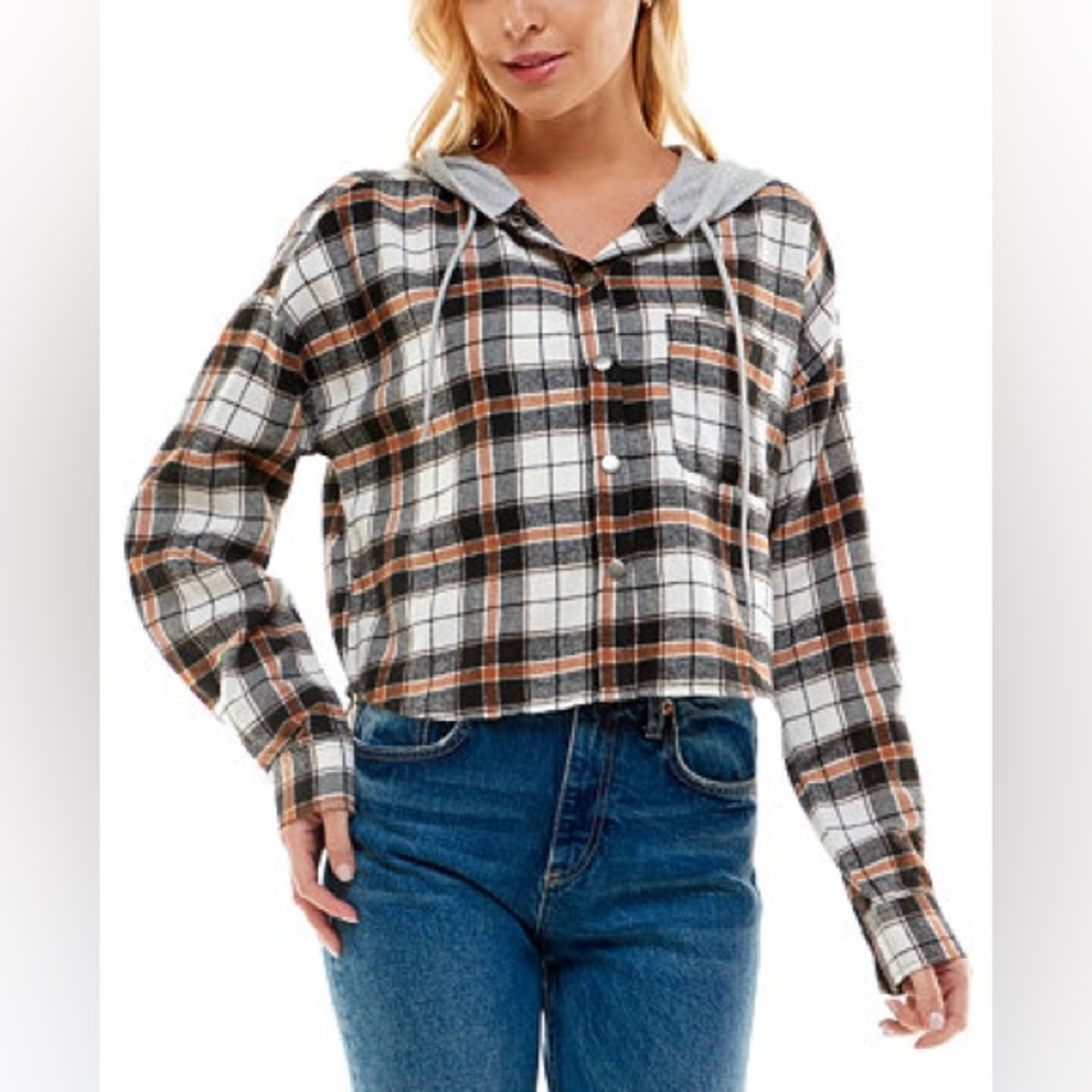 Cropped Flannel Top
